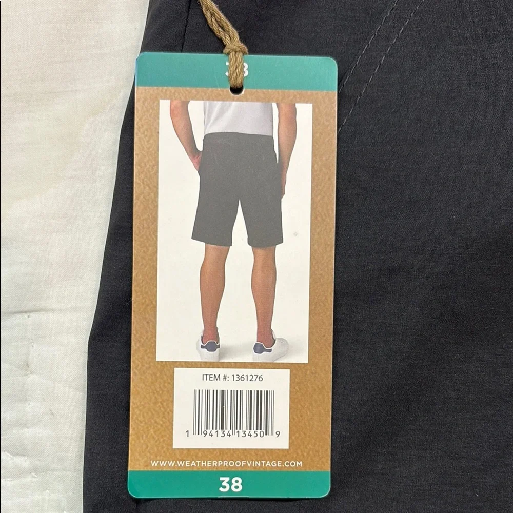 NWT Weatherproof Black Packable Hybrid Trail Shorts Quick Dry Stretch 10.5